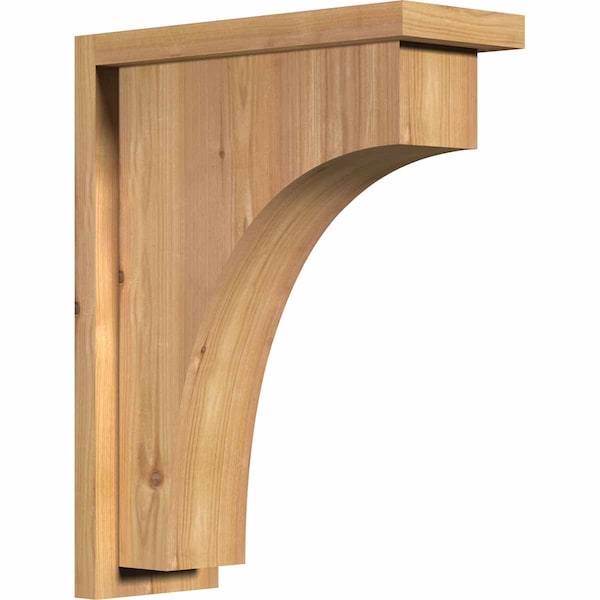 Ekena Millwork Huntington Smooth Corbel w/Backplate, Western Red Cedar, 5 1/2"W x 14"D x 18"H COR06X14X18HUN01SWR - main